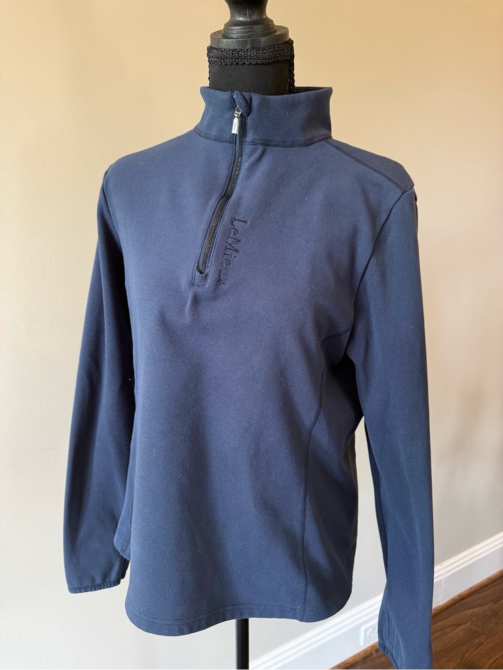 LeMieux Navy Quarter-Zip Fleece Top